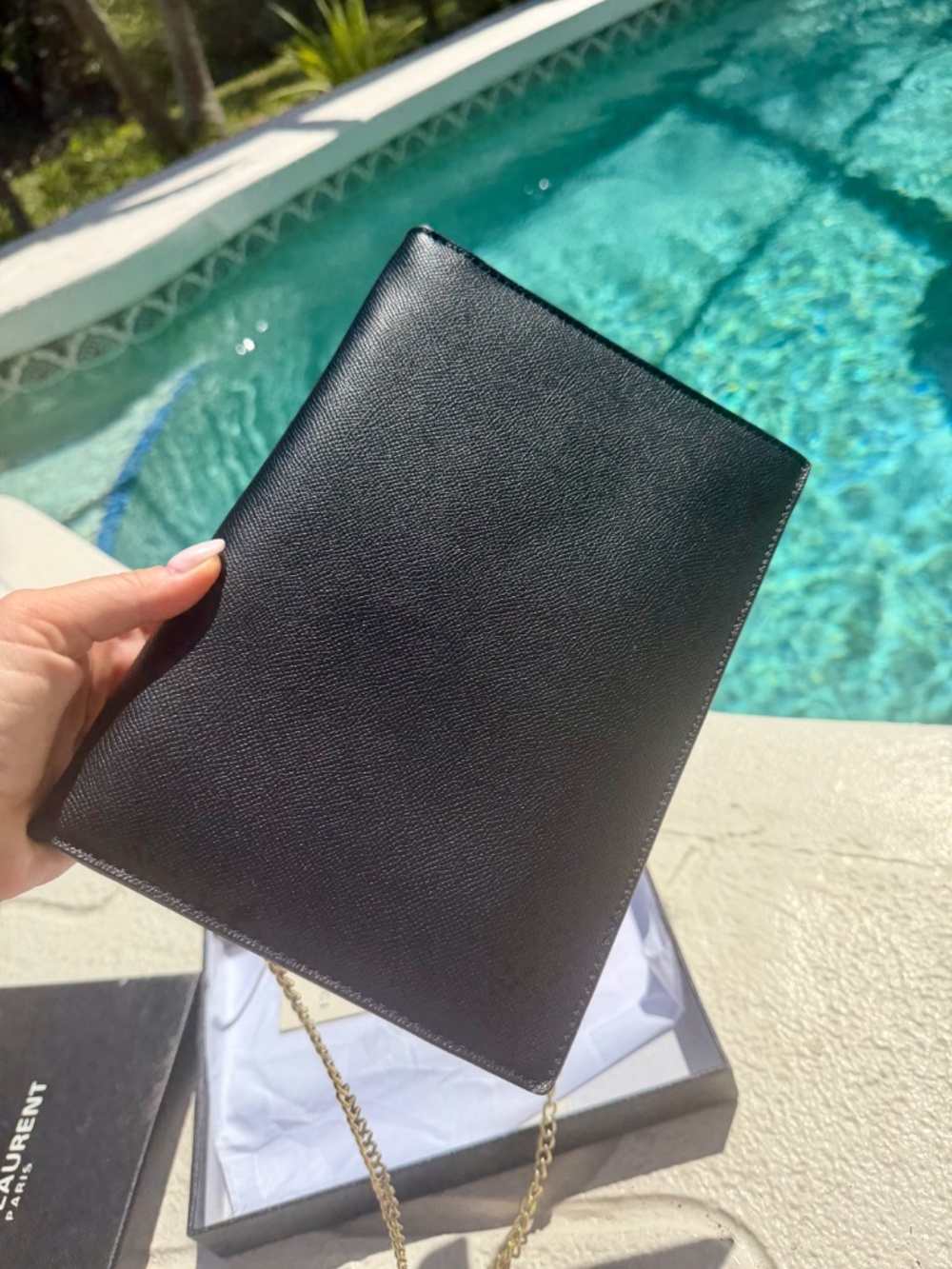 YSL clutch envelope bag with chain - Picture 5 of 5
